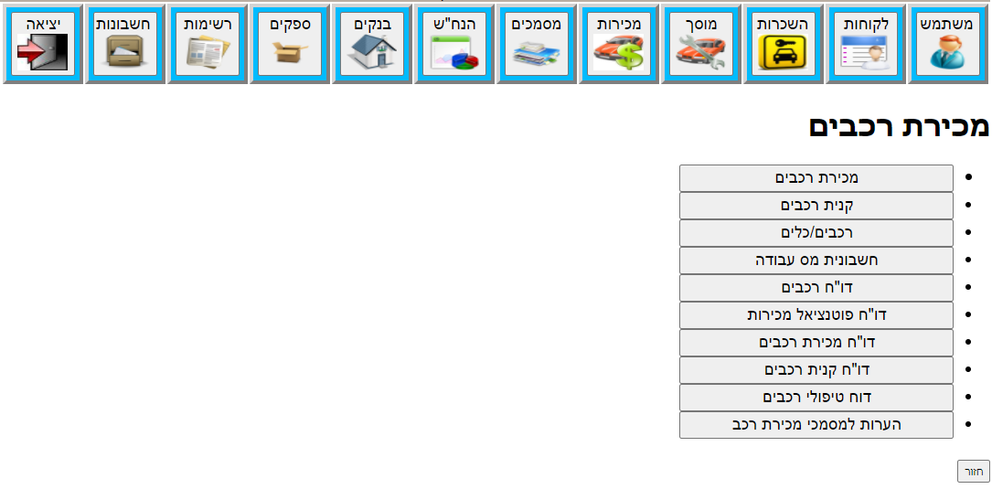 תוכנה להשכרת רכב